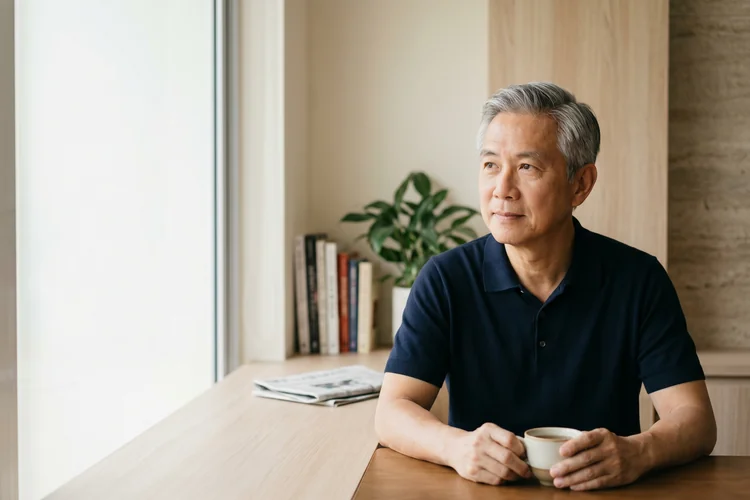 Man in Singapore in his fifties considering whether to have prostate cancer screening