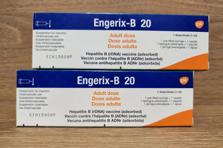 Engerix-B Hepatitis B vaccine box by GSK, a recombinant Hepatitis B vaccine used in Singapore