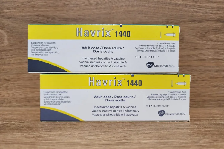 Havrix 1440 Hepatitis A vaccine box by GSK, an inactivated Hepatitis A vaccine used in Singapore
